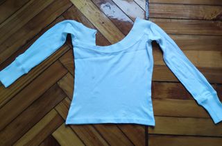 Camiseta asimétrica blanca Talla M