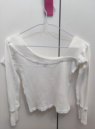 Camiseta asimétrica blanca Talla M