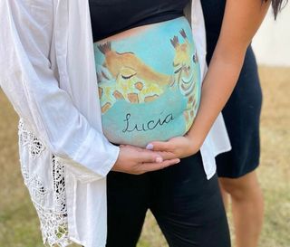 Pintura de barriga para embarazadas/Belly painting
