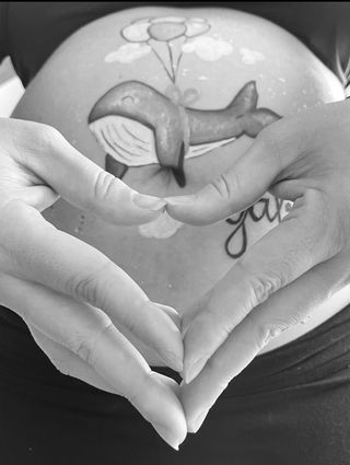 Pintura de barriga para embarazadas/Belly painting