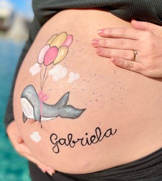 Pintura de barriga para embarazadas/Belly painting