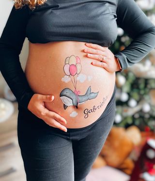 Pintura de barriga para embarazadas/Belly painting