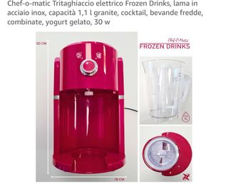 Chef-o-matic Tritaghiaccio Frozen Drinks Rosso