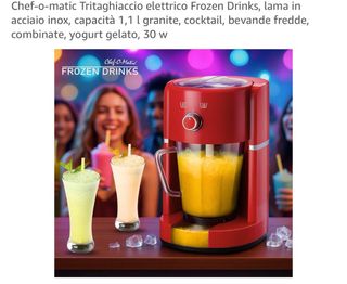 Chef-o-matic Tritaghiaccio Frozen Drinks Rosso