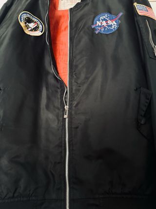 Chaqueta Bomber NASA Negra