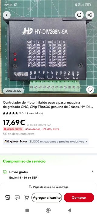 Controlador Motor Híbrido CNC TB6600