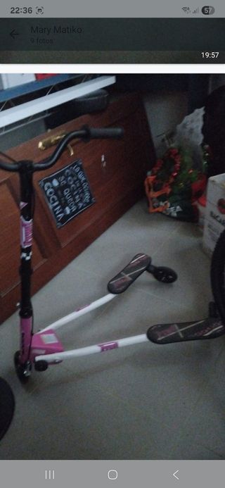 Patinete de 3 ruedas rosa