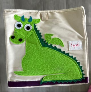 Contenitore giochi 3sprouts drago verde