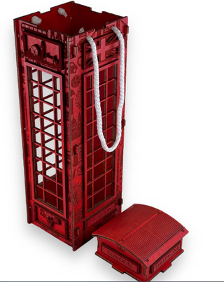 Caja Vino Cabina Telefónica Londres Madera