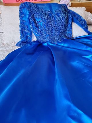 Vestido de madrina azul