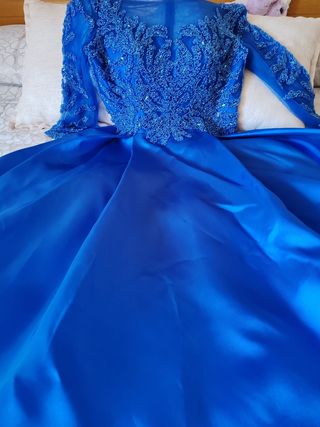Vestido de madrina azul