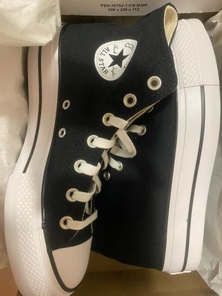 Converse Plataforma Negras Talla 39
