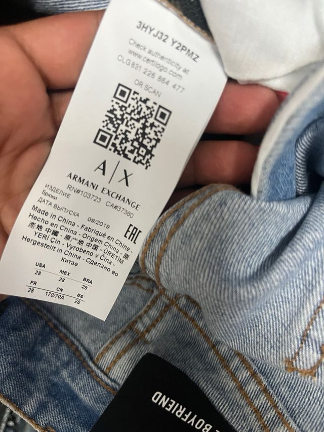 Armani Exchange Jeans Zip Laterale