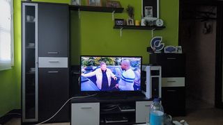 Mueble Salón Ikea Marrón y Blanco