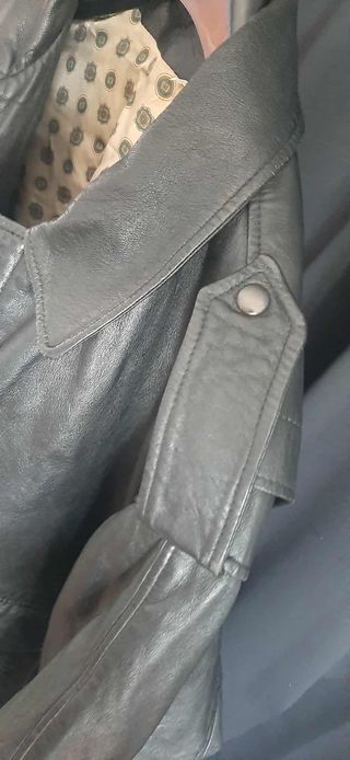 Cazadora Cuero Vintage Talla 54
