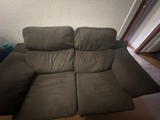 Sofá Cama 3 Plazas Gris/Marrón