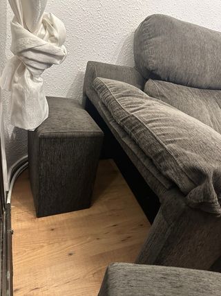 Sofá Cama 3 Plazas Gris/Marrón