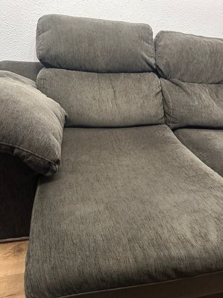 Sofá Cama 3 Plazas Gris/Marrón