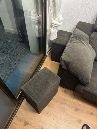 Sofá Cama 3 Plazas Gris/Marrón