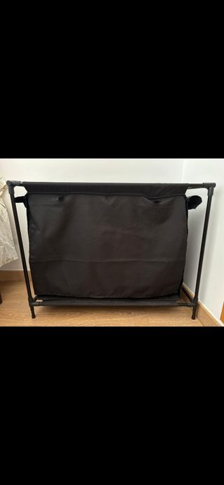 Zapatero organizador de tela negro