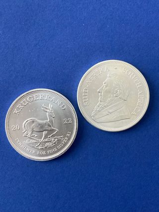 2 Monedas Krugerrand Plata 1 oz