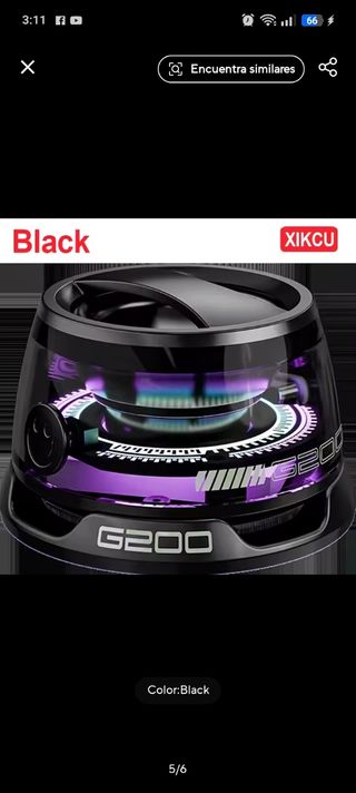 Altavoz Bluetooth G200 XIKCU Negro