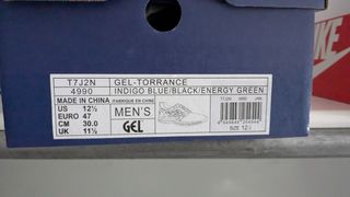 Deportivo Asics Azul y Verde