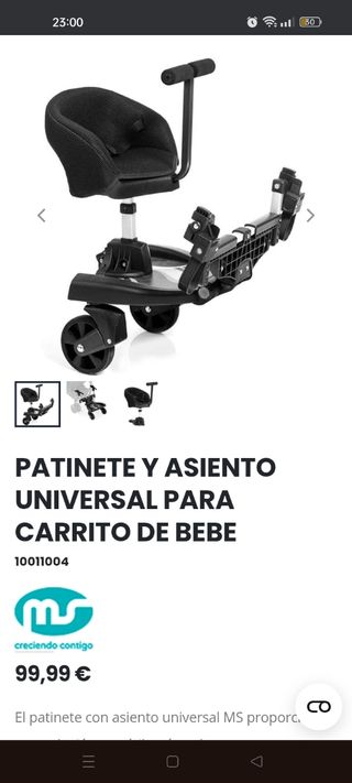 Asiento Universal para Carrito de Bebé