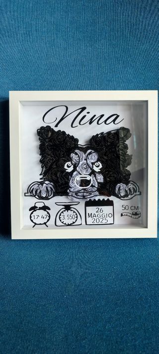 Quadretto nascita personalizzato Nina