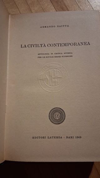 Saitta A.: ANTOLOGIA DI CRITICA STORICA. 1969