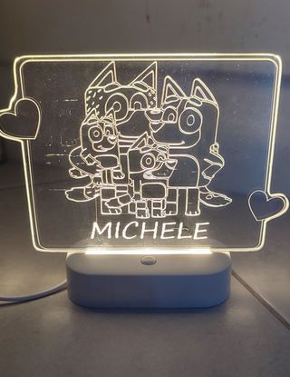 Lampada personalizzata Bluey con nome MICHELE