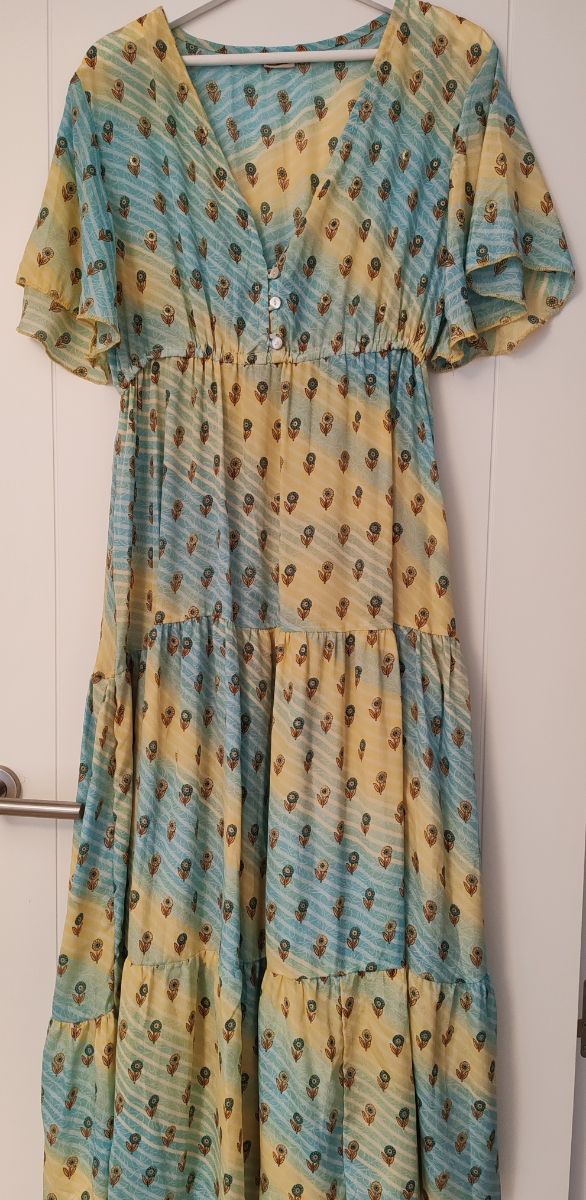 Vestido largo estampado floral