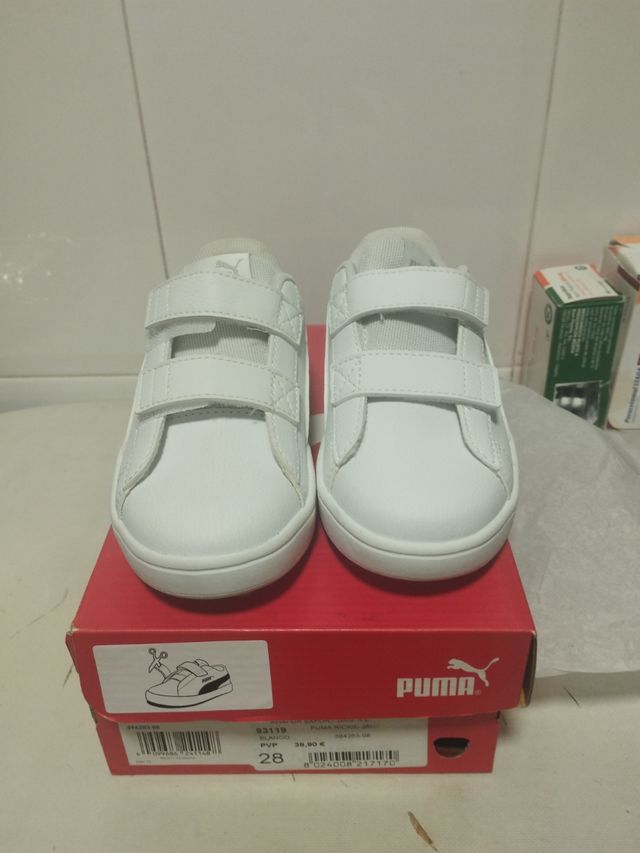 Deportivas niño Puma Talla 28 Blancas