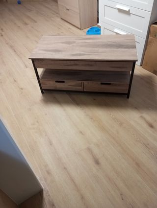 Mesa de centro madera y metal extensible