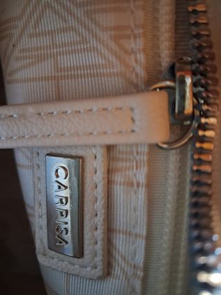 Borsa Beige con Tracolla Multicolore