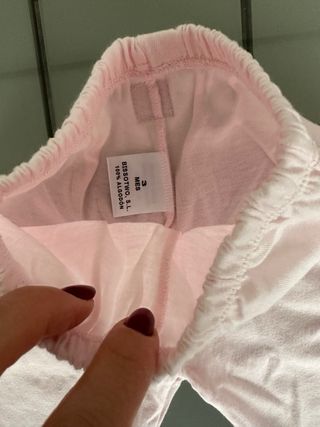 Conjunto bebé Benetton rosa 3 meses
