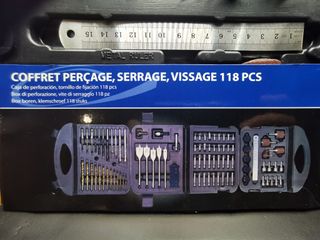 Maletín Brocas y Accesorios 118 Piezas