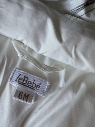 Piumino bianco bimba con pelliccia 6 mesi