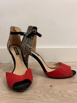 Sandalias Lefties Talla 37 Rojo Serpiente