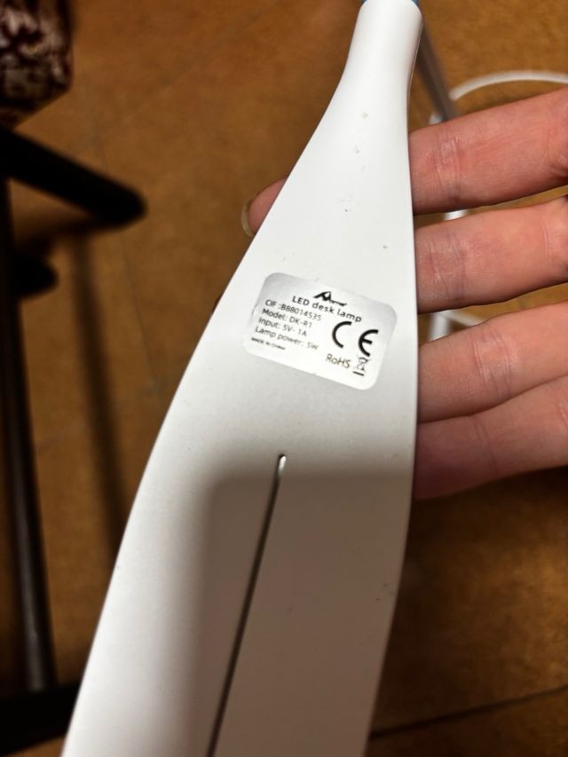 Lámpara LED flexible azul y blanca