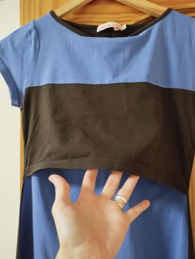 Vestidos de lactancia azul y negro