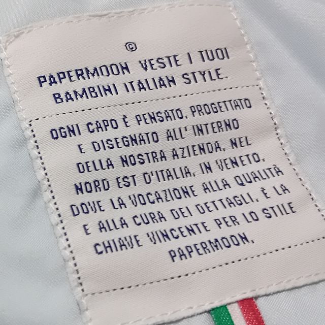 Piumino neonato azzurro Paper Moon