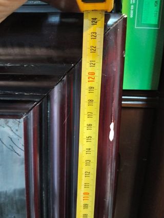 Espejo grande de madera y cristal