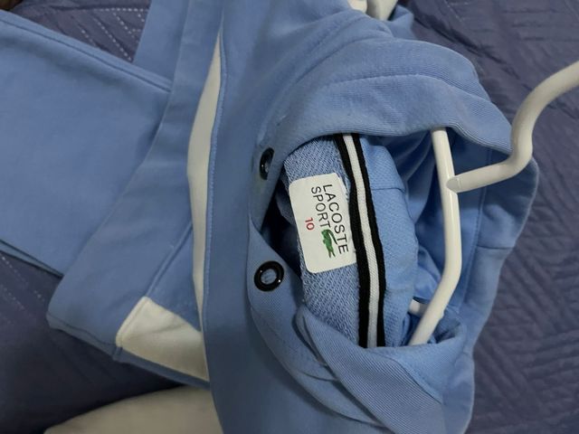 Chándal Lacoste Azul y Blanco talla 10 anos