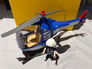 Helicóptero Playmobil Policía con Figura