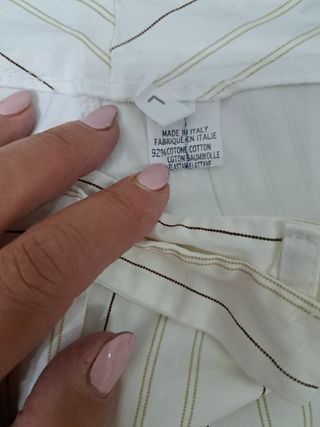 Pantaloni eleganti a righe beige