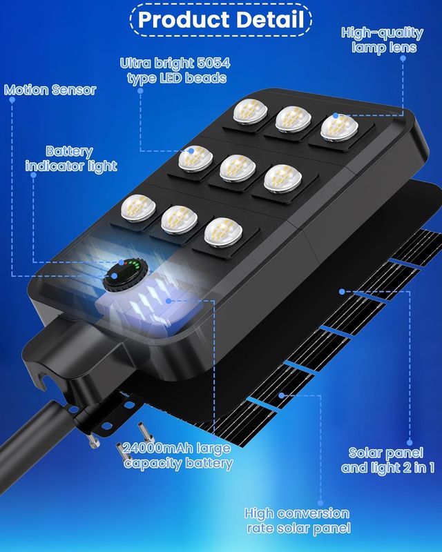 Farola Solar Gefolly Exterior Negra