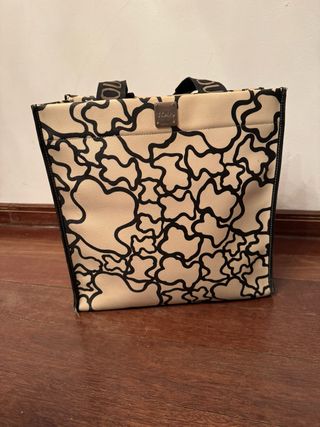 Bolso Tous Beige y Negro Original