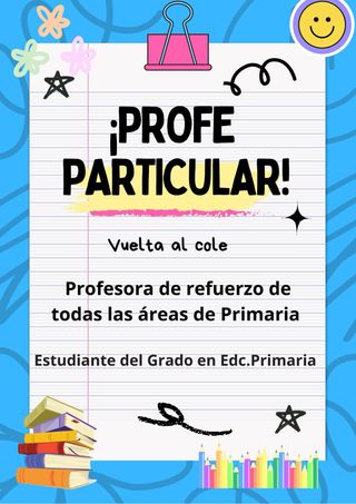 Profesora particular de Educación Primaria