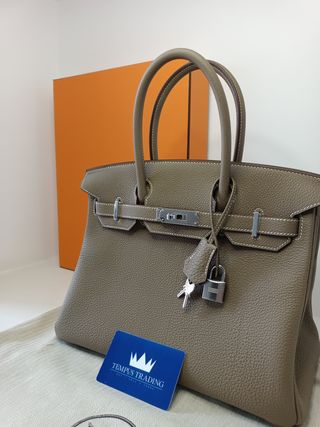 Bolso Hermes Birkin 30cm B30 Togo Etoupe 2025